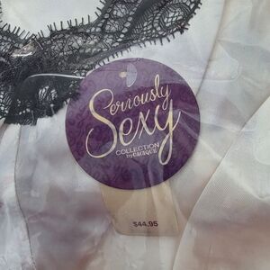 Cacique Black Lace on Cream Chemise 18/20